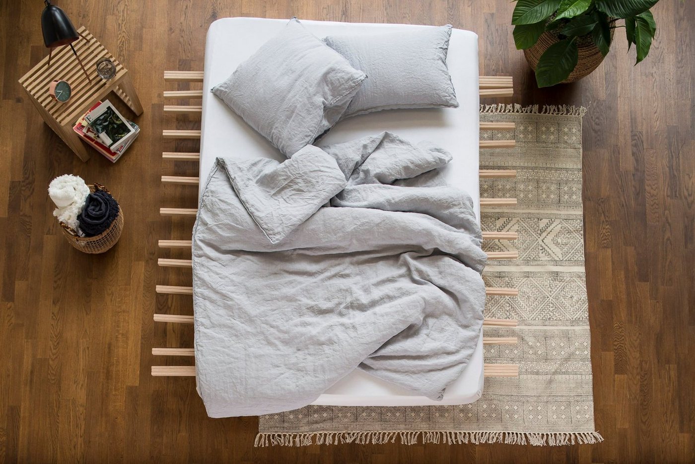 Bettwäsche Linus, lavie, Bettdeckenbezug aus 100% Leinen mit Stonewash-Finishing von lavie
