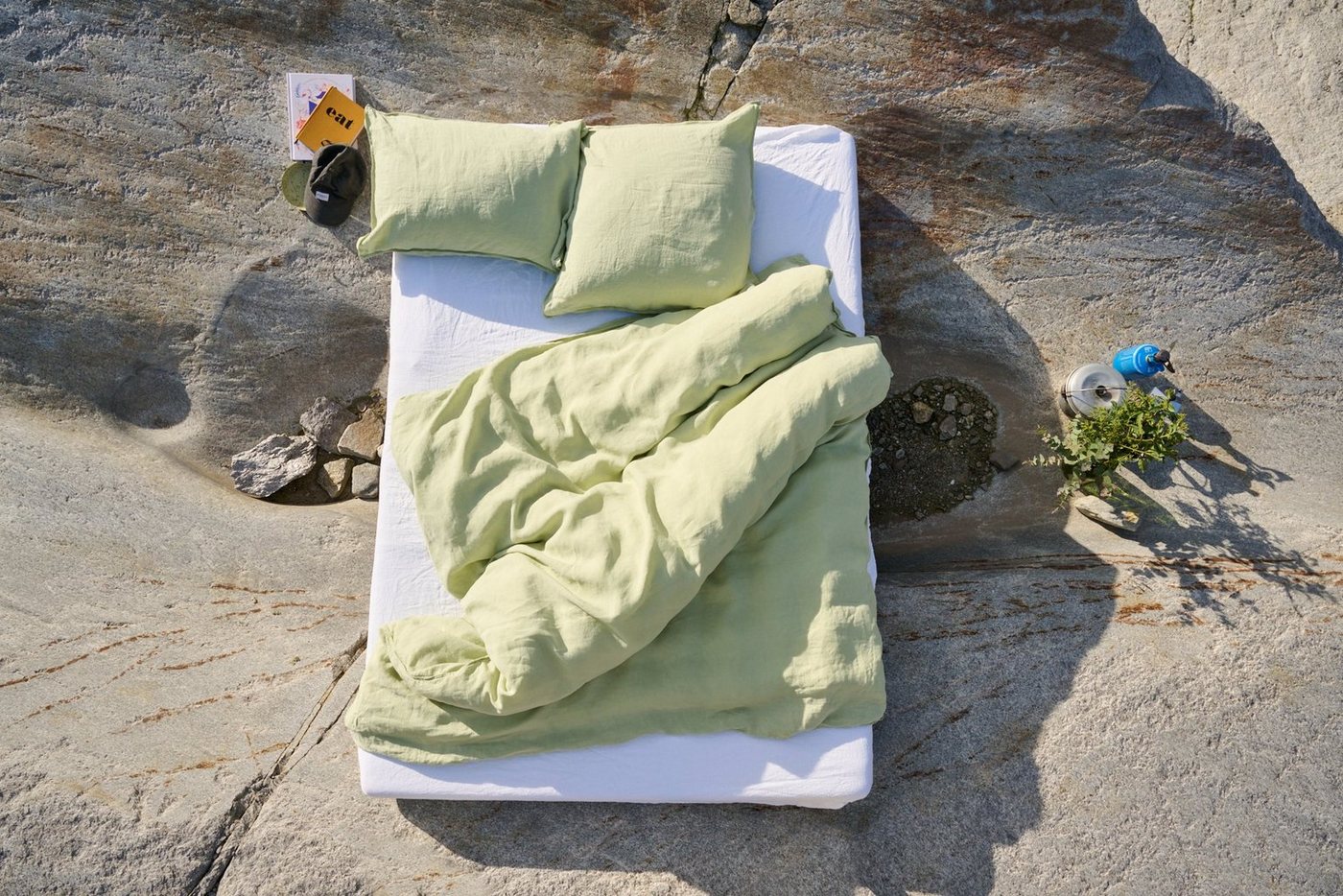 Bettwäsche Linus, lavie, Kissenbezug aus 100% Leinen mit Stonewash-Finishing von lavie