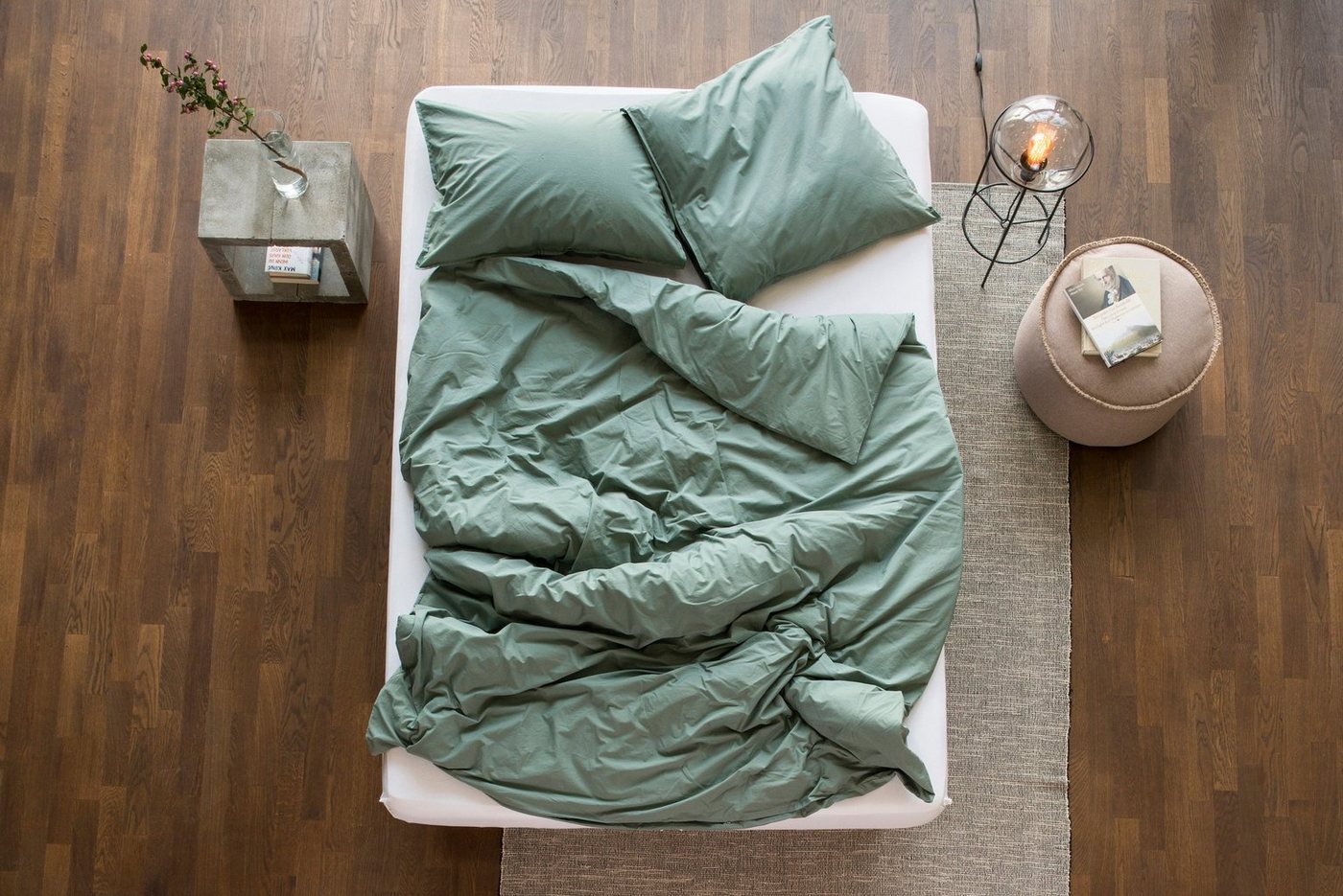 Bettwäsche Louise, lavie, Bettdeckenbezug aus 100% Bio Baumwollperkal mit Stonewash-Finishing von lavie