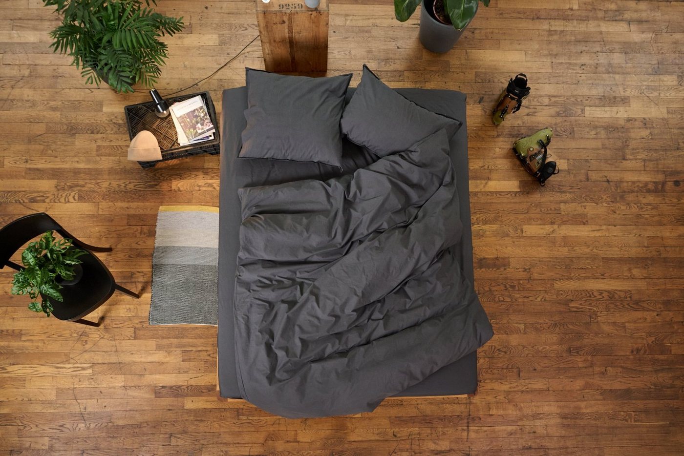 Bettwäsche Louise, lavie, Bettdeckenbezug aus 100% Bio Baumwollperkal mit Stonewash-Finishing von lavie