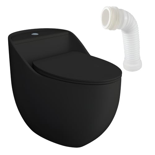 LAVITA Einteilige Stand-WC mit eingebautem Spülkasten SILIA RIM BLACK WC deckel mit Absenkautomatik Keramik Toilette Spülrandlos Toilettenschüssel Toilettenbecken Stehend + WC-Anschlussstück LAVITA Einteilige Stand-WC mit eingebautem Spülkasten SILIA RIM BLACK WC deckel mit Absenkautomatik Keramik Toilette Spülrandlos Toilettenschüssel Toilettenbecken Stehend + WC-Anschlussstück von lavita