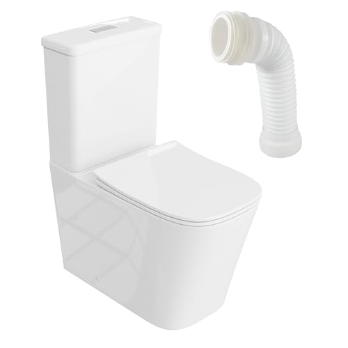 LAVITA Einteilige Stand-WC mit eingebautem Spülkasten TRYTON WHITE | WC deckel mit Absenkautomatik Keramik Toilette Spülrandlos Toilettenschüssel Set Toilettenbecken Stehend + WC-Anschlussstück LAVITA Einteilige Stand-WC mit eingebautem Spülkasten TRYTON WHITE | WC deckel mit Absenkautomatik Keramik Toilette Spülrandlos Toilettenschüssel Set Toilettenbecken Stehend + WC-Anschlussstück von lavita