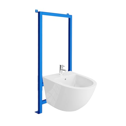 LAVITA Vorwandelement für Bidet LAV 500 + Wand-Bidet Sofi Komplettset Wand-Hänge Bidet mit Hahnloch und Überlaufschutz aus Keramik WC Toilette Hygienisch und Pflegeleicht 36,5x49x32,5 cm LAVITA Vorwandelement für Bidet LAV 500 + Wand-Bidet Sofi Komplettset Wand-Hänge Bidet mit Hahnloch und Überlaufschutz aus Keramik WC Toilette Hygienisch und Pflegeleicht 36,5x49x32,5 cm von lavita