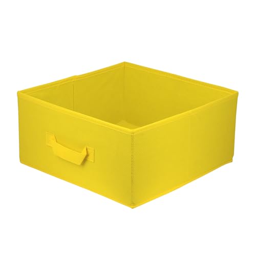 lavita Aufbewahrungsbox | faltbare Aufbewahrung Boxen 31 x 31 x 15 cm | Schubladen-Organizer Box| Ordnungssysteme für Kleidung | Kleideraufbewahrung & Organisation | Gelb | 1 stück von lavita