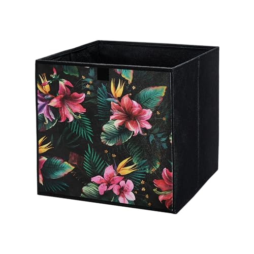 lavita Aufbewahrungsbox | faltbare Aufbewahrung Boxen 31 x 31 x 31 cm | Schubladen-Organizer Box| Ordnungssysteme für Kleidung | Kleideraufbewahrung & Organisation | Blumen | 1 stück von lavita