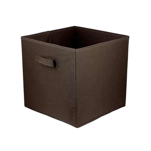 lavita Aufbewahrungsbox | faltbare Aufbewahrung Boxen 31 x 31 x 31 cm | Schubladen-Organizer Box| Ordnungssysteme für Kleidung | Kleideraufbewahrung & Organisation | dunkelbraun | 1 stück von lavita