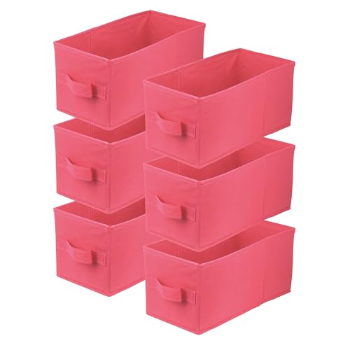 lavita Storage Box | Aufbewahrungsbox | faltbare Aufbewahrung Boxen 15 x 31 x 15 cm | Schubladen-Organizer Box| Ordnungssysteme fr Kleidung | Kleideraufbewahrung & Organisation | Dunkelrosa 6 stck von lavita