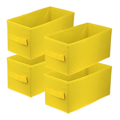 lavita Storage Box | Aufbewahrungsbox | faltbare Aufbewahrung Boxen 15 x 31 x 15 cm | Schubladen-Organizer Box| Ordnungssysteme fr Kleidung | Kleideraufbewahrung & Organisation | Gelb | 4 stck von lavita