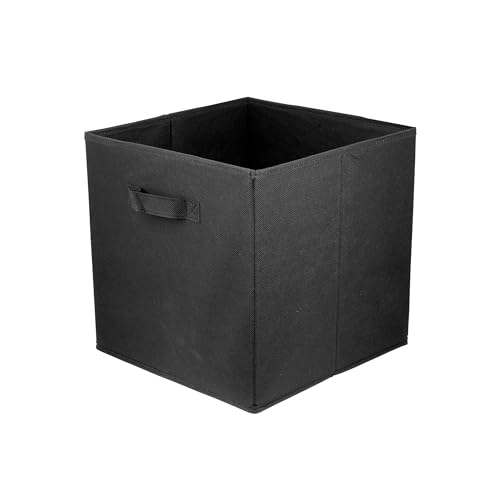 Storage Box | Aufbewahrungsbox | faltbare Aufbewahrung Boxen 31 x 31 x 15 cm | Schubladen-Organizer Box| Ordnungssysteme für Kleidung | Kleideraufbewahrung & Organisation (Schwarz) von lavita