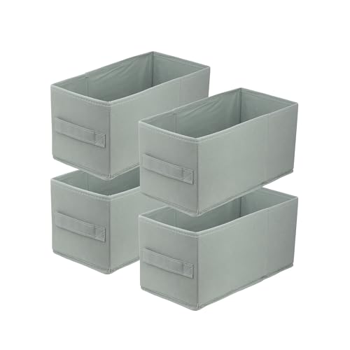 lavita Storage Box | Faltbare Aufbewahrung Boxen 15 x 31 x 15 cm | Schubladen-Organizer Box | Ordnungssysteme fr Kleidung | Kleideraufbewahrung & Organisation | 4 Stück Hellgrau von lavita