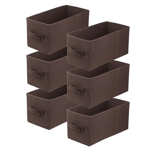 lavita Storage Box | Faltbare Aufbewahrung Boxen 15 x 31 x 15 cm | Schubladen-Organizer Box | Ordnungssysteme fr Kleidung | Kleideraufbewahrung & Organisation | 6 Stück Dunkelbraun von lavita