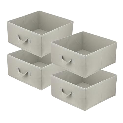lavita Storage Box | Faltbare Aufbewahrung Boxen 31 x 31 x 15 cm | Schubladen-Organizer Box | Ordnungssysteme fr Kleidung | Kleideraufbewahrung & Organisation | 4 Stück Hellbraun von lavita