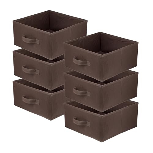 lavita Storage Box | faltbare Aufbewahrung Boxen 31 x 31 x 15 cm | Schubladen-Organizer Box| Ordnungssysteme fr Kleidung | Kleideraufbewahrung & Organisation | Dunkelbraun | 6 stck von lavita