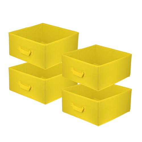lavita Storage Box | faltbare Aufbewahrung Boxen 31 x 31 x 15 cm | Schubladen-Organizer Box| Ordnungssysteme fr Kleidung | Kleideraufbewahrung & Organisation | Gelb | 4 stck von lavita