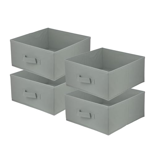 lavita Storage Box | faltbare Aufbewahrung Boxen 31 x 31 x 15 cm | Schubladen-Organizer Box| Ordnungssysteme fr Kleidung | Kleideraufbewahrung & Organisation | Hellgrau | 4 stck von lavita