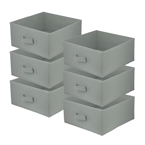 lavita Storage Box | faltbare Aufbewahrung Boxen 31 x 31 x 15 cm | Schubladen-Organizer Box| Ordnungssysteme fr Kleidung | Kleideraufbewahrung & Organisation | Hellgrau | 6 stck von lavita