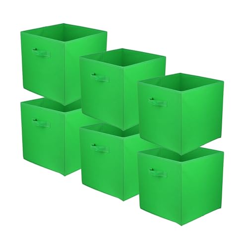 lavita Storage Box | faltbare Aufbewahrung Boxen 31 x 31 x 31 cm | Schubladen-Organizer Box| Ordnungssysteme fr Kleidung | Kleideraufbewahrung & Organisation | Grn | 6 stck von lavita
