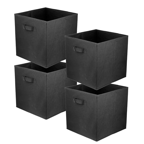 lavita Storage Box | faltbare Aufbewahrung Boxen 31 x 31 x 31 cm | Schubladen-Organizer Box| Ordnungssysteme fr Kleidung | Kleideraufbewahrung & Organisation | Schwarz | 4 stck von lavita