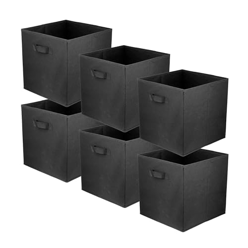 lavita Storage Box| faltbare Aufbewahrung Boxen 31 x 31 x 31 cm | Schubladen-Organizer Box| Ordnungssysteme fr Kleidung | Kleideraufbewahrung & Organisation | Schwarz | 6 stck von lavita