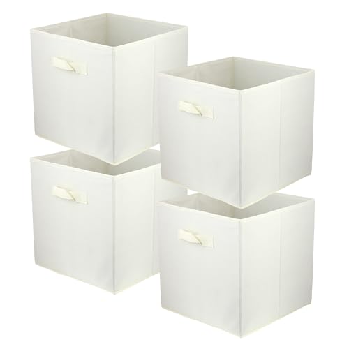 lavita Storage Box | faltbare Aufbewahrung Boxen 31 x 31 x 31 cm | Schubladen-Organizer Box| Ordnungssysteme fr Kleidung | Kleideraufbewahrung & Organisation | Weiߠ| 4 stck von lavita