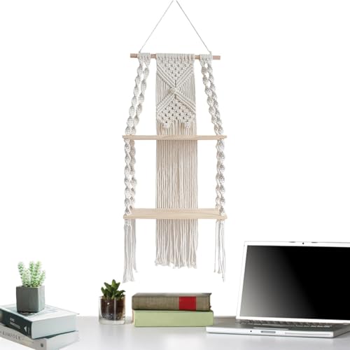 laxreheye Boho -e für Wand, Macrame | Farmhouse Hangable gewebter Halter - 2 Tiger INNOOR Floating ERESTELLATISCHES Handmade Seil Boho SHOHO STANER FÜR ERFORDERUNG von laxreheye