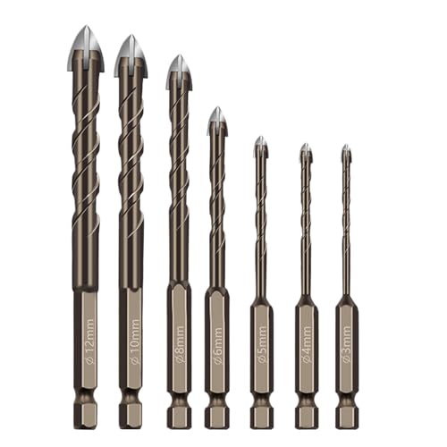 laxreheye Bohrer-Set für Schraubendreher | 7 Bohrer mit kleinem Durchmesser, Werkzeug aus Wolframstahl, rutschfest für Elektriker, Werkstätten und Baustellen laxreheye Bohrer-Set für Schraubendreher | 7 Bohrer mit kleinem Durchmesser, Werkzeug aus Wolframstahl, rutschfest für Elektriker, Werkstätten und Baustellen von laxreheye