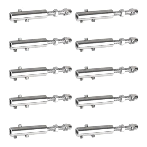 laxreheye Edelstahl Spannschloss Spannschraube Verbindungsteile Zubehör | Edelstahl Spannschlösser | Robustes Haken Set 10 Stück Für Outdoor Garten Rankgitter laxreheye Edelstahl Spannschloss Spannschraube Verbindungsteile Zubehör | Edelstahl Spannschlösser | Robustes Haken Set 10 Stück Für Outdoor Garten Rankgitter von laxreheye