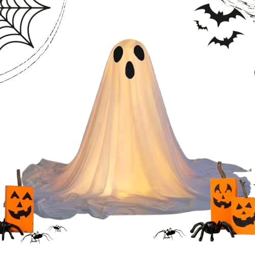 laxreheye Halloween-Geisterdekorationen – Dekorationen für den Außenbereich, leuchtende , Partyzubehör für den Außenbereich, Partyzubehör für Terrasse, Garten, , Eingangstür von laxreheye
