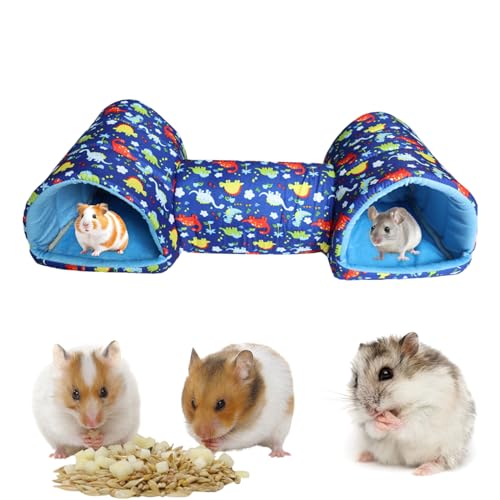 laxreheye Hamster Tunnel Bett | Schlafhöhle Mit Tunnel - Käfig Zubehör Für Chinchillas Kaninchen Frettchen von laxreheye