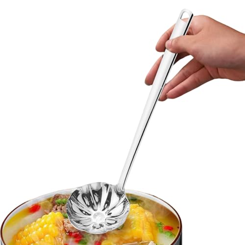 laxreheye Suppenlöffel aus Edelstahl, Suppenlöffel | Stainless Steel Spoon Kitchen Ladle – Wärmegeräte in Form eines Schwungrads, Hot Pot Meal Bereiten Sie die Schöpfkelle für die von laxreheye