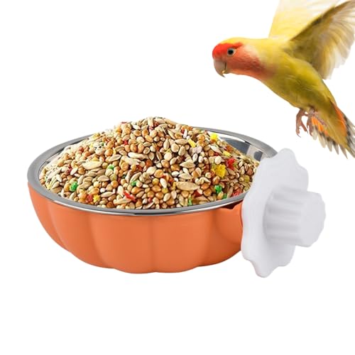 laxreheye Vogelnapf,Käfignapf Für Vogelfutter Und Wasser | Aufhängbarer Auslaufsicherer Edelstahlnapf Für Bademöglichkeit Conure Unzertrennlicher Nymphensittich Wellensittich von laxreheye