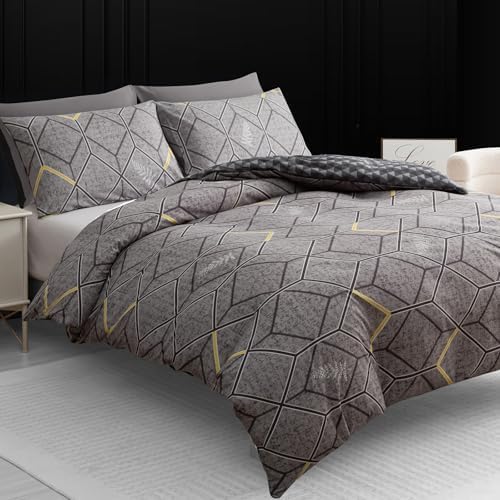 LAZZARO Bettbezug-Set für Super-King-Size-Betten, 3-teilig, mit Reißverschluss und 2 Kissenbezügen, ultraweich, hypoallergen, Mikrofaser, Bettbezug-Set, 220 x 260 cm LAZZARO Bettbezug-Set für Super-King-Size-Betten, 3-teilig, mit Reißverschluss und 2 Kissenbezügen, ultraweich, hypoallergen, Mikrofaser, Bettbezug-Set, 220 x 260 cm von lazzaro home feel the difference
