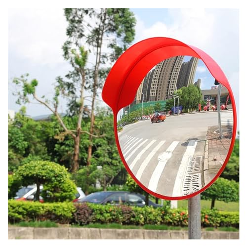 Sicherheitsspiegel, Konvexer Verkehrsspiegel, Gebogener Spiegel mit verstellbarer Wandbefestigungshalterung for Sicherheit im Straßenverkehr (Color : 60CM) von lbEUR