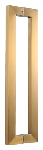 lbEUR Zeitgenössischer Innen-Außen-Haustürgriff, Metall-Glastürgriffe, moderne Türgriffe in doppelseitigem Design(Color:Gold,Size:Length 120cm(47inch)) von lbEUR