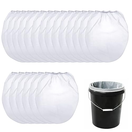Farbsiebbeutel, 20 Stück, 3,5 l Farbsiebbeutel, mit elastischer Öffnung oben, Farbfilter zum Sprühen von Tinte, Gartenarbeit, Hydrokultur (weiß) von lbxtswpl