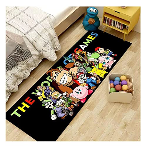 lcey Wohnzimmer Teppich,Super Mario Teppich Kinder 3D-Vorleger Cartoon Moderne Wohnzimmer Schlafzimmer Hauptdekoration for Wohnzimmer Dekoration-2||60X120cm von lcey