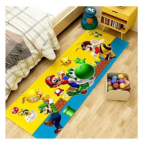 lcey Wohnzimmer Teppich,Super Mario Teppich Kinder 3D-Vorleger Cartoon Moderne Wohnzimmer Schlafzimmer Hauptdekoration for Wohnzimmer Dekoration-5||60X120cm von lcey