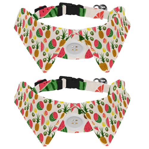 Hundehalsband mit Fliege, verstellbares formelles Smokinghalsband mit abnehmbarem Hemdkragen, Katzenhalsbänder für kleine Haustiere, Obst, Ananas, Wassermelone, Zitrone Hundehalsband mit Fliege, verstellbares formelles Smokinghalsband mit abnehmbarem Hemdkragen, Katzenhalsbänder für kleine Haustiere, Obst, Ananas, Wassermelone, Zitrone von lcndlsoe
