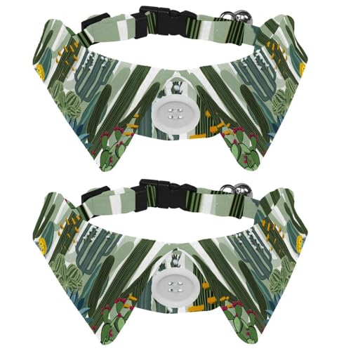 Hundehalsband mit Fliege, verstellbares formelles Smokinghalsband mit abnehmbarem Hemdkragen, Katzenhalsbänder für kleine Haustiere, wildes Kaktus-Waldblumen-Muster Hundehalsband mit Fliege, verstellbares formelles Smokinghalsband mit abnehmbarem Hemdkragen, Katzenhalsbänder für kleine Haustiere, wildes Kaktus-Waldblumen-Muster von lcndlsoe