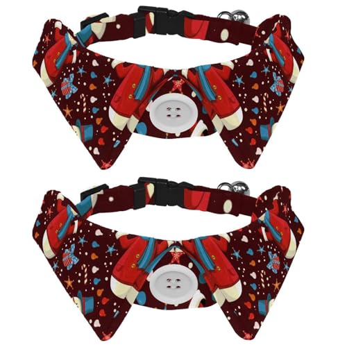 Hundehalsband mit Fliege und Glöckchen, niedlicher Schneemann, Wintergeschenk, Weihnachten, verstellbares Revers-Design, Katzen-Fliege, Halsband für kleine Haustiere, 2 Stück Hundehalsband mit Fliege und Glöckchen, niedlicher Schneemann, Wintergeschenk, Weihnachten, verstellbares Revers-Design, Katzen-Fliege, Halsband für kleine Haustiere, 2 Stück von lcndlsoe