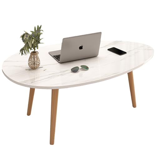 Couchtisch Klein – Stabiler Wohnzimmertisch mit Großer Ablagefläche, Moderner Beistelltisch im Minimalistischen Design, Holztisch Sofatisch für Kleine Räume (Einzeln) von lcvtos