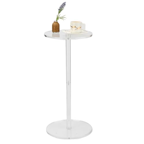 lcvtos Acryl Couchtisch Klein, Moderner Beistelltisch, Transparenter Wohnzimmertisch Minimalistisch im Stil, Sofatisch Robust & Kratzfest, für Wohnzimmer Schlafzimmer Balkon (A) von lcvtos