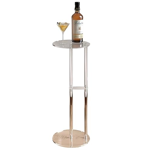 lcvtos Acryl Couchtisch Klein, Moderner Beistelltisch, Transparenter Wohnzimmertisch Minimalistisch im Stil, Sofatisch Robust & Kratzfest, für Wohnzimmer Schlafzimmer Balkon (B) von lcvtos