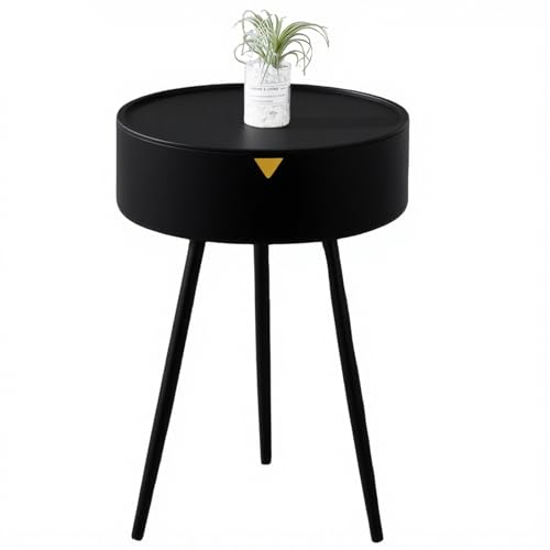 lcvtos Couchtisch Beistelltisch, Verstecktes Ablagefach für Ordnung, Stabiler Wohnzimmertisch, Minimalistisches Design, Hochwertiges PP Material, für Schlafzimmer und Wohnzimmer, (Schwarz) von lcvtos