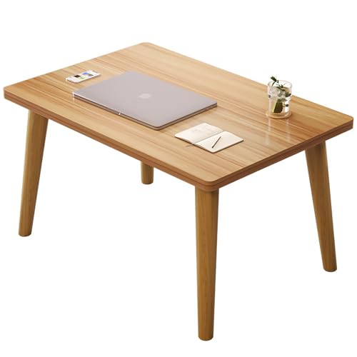 lcvtos Kleiner Couchtisch, Stabiler Quadratischer Tisch, Minimalistischer Moderner Sofatisch aus Massivholz, für Wohnzimmer und Büro (Nussbaum) von lcvtos