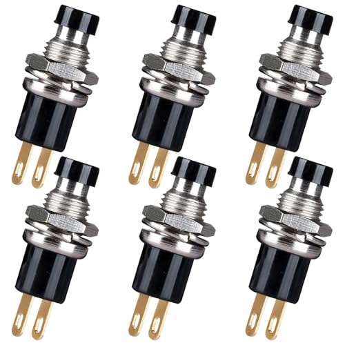 lcyen 6 Stück 7mm Mini Druckschalter & Drucktaster Selbsthemmender Messing-Mini Schalter mit 125V/3A 250V/1A für Auto, Boot & Arduino-Projekte Schutzklasse lcyen 6 Stück 7mm Mini Druckschalter & Drucktaster Selbsthemmender Messing-Mini Schalter mit 125V/3A 250V/1A für Auto, Boot & Arduino-Projekte Schutzklasse von lcyen