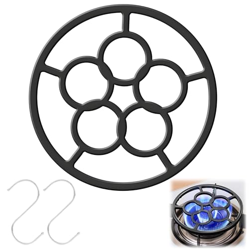 lcyen Gasring Reduzierstück, Gasherd Pfannenstütze, Gasherd Reduzierstück, Heat Pot Stand, Gusseisen Pfanne Zubehör, Gusseisen Ring mit 2 Haken für Gasherd Campingkocher lcyen Gasring Reduzierstück, Gasherd Pfannenstütze, Gasherd Reduzierstück, Heat Pot Stand, Gusseisen Pfanne Zubehör, Gusseisen Ring mit 2 Haken für Gasherd Campingkocher von lcyen