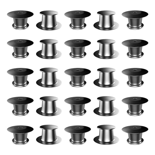 Pinlock,Verschlüsse,Anstecknadel,Anstecker Pin,Federbelastete Verschlussstifte,Stift Keepers Verschluss,Pin Backs,Sicherheit Pins,Deko Verschlüsse Clips für Pins Anstecker,Pin Diy,20 Stück,Schwarz von ldyllicStyle