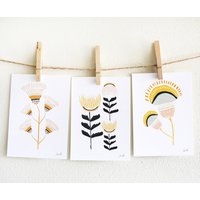 3Er Set Drucke - Desert Flowers von leahduncan