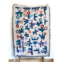 Blumen Tetris Decke Wandteppich von leahduncan